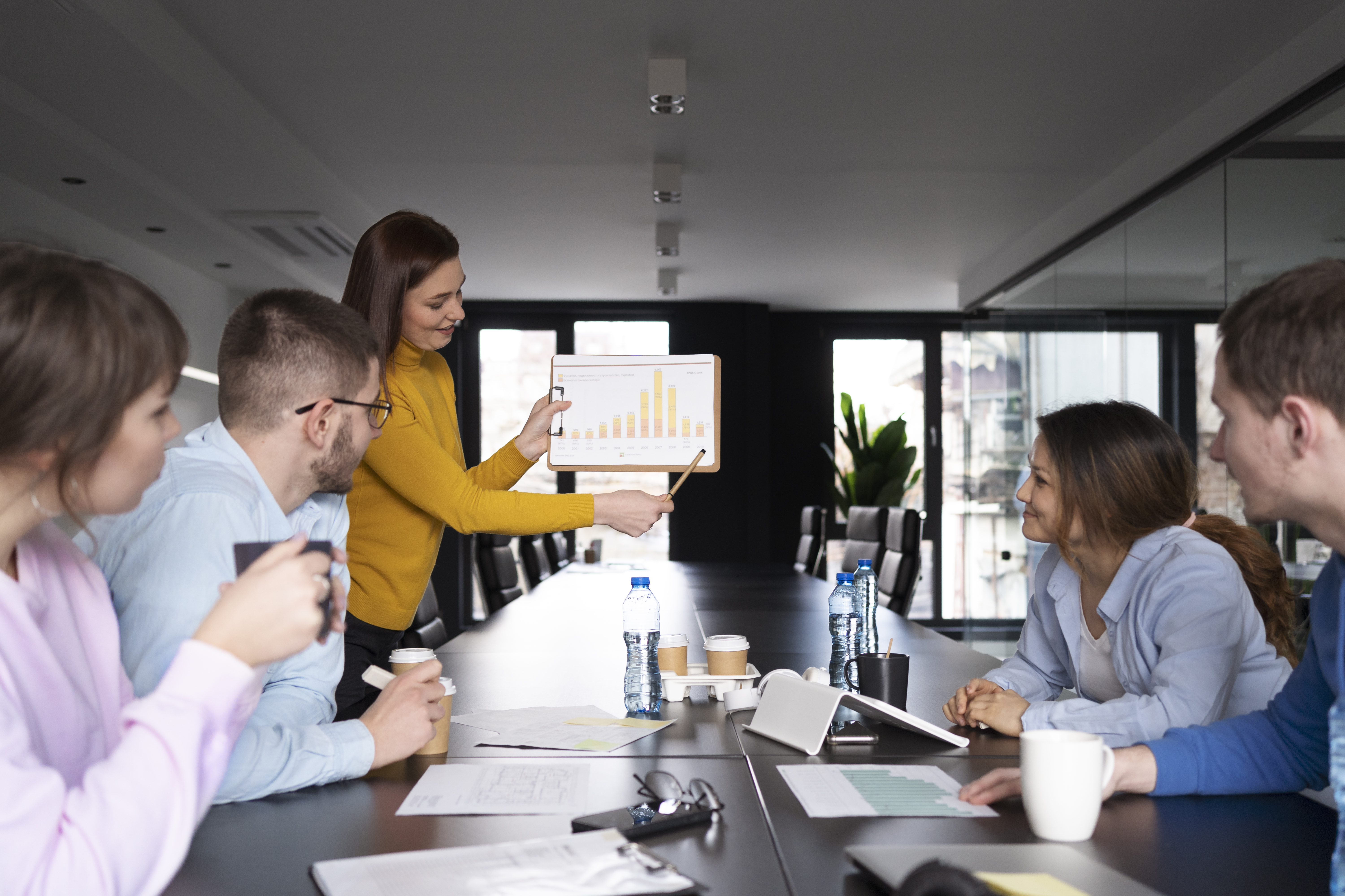 Tech startup brainstorming session